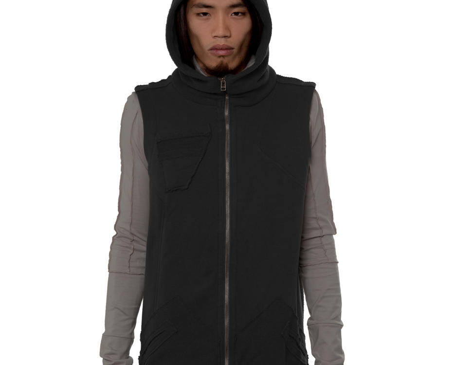 black cyberpunk men hoodie